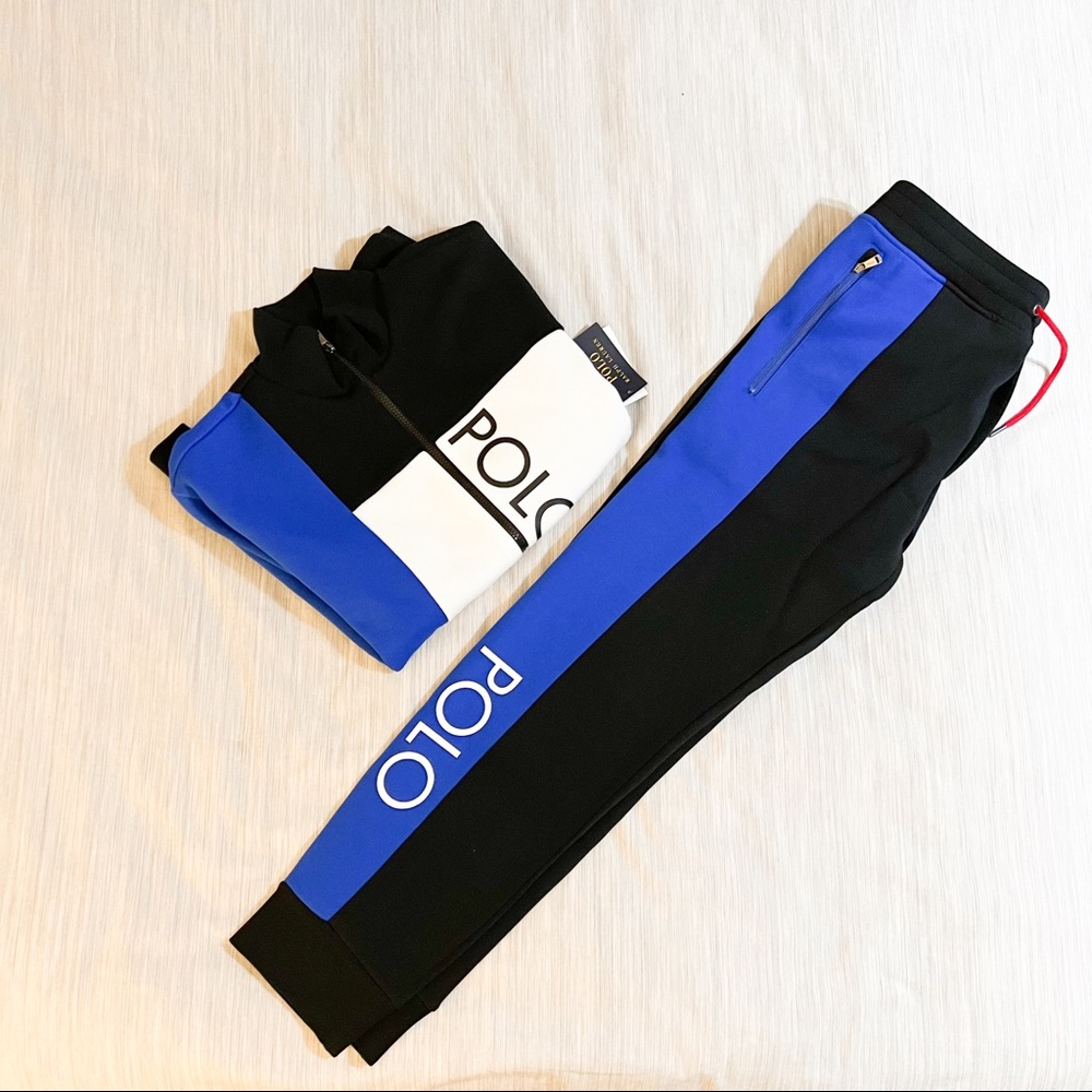Polo Ralph Lauren POLO Black Multi Colorblock POLO Mesh Tracksuit🔥😳 - Picture 4 of 14